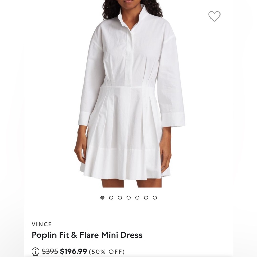 VINCE White mini dress Size XL, new-tag removed